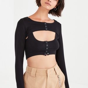 For Love and Lemons Avril Snap Layered Top